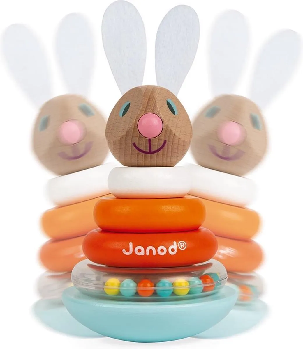 Janod Lapin Stapeltuimelaar - 5 Stukken - Multikleur