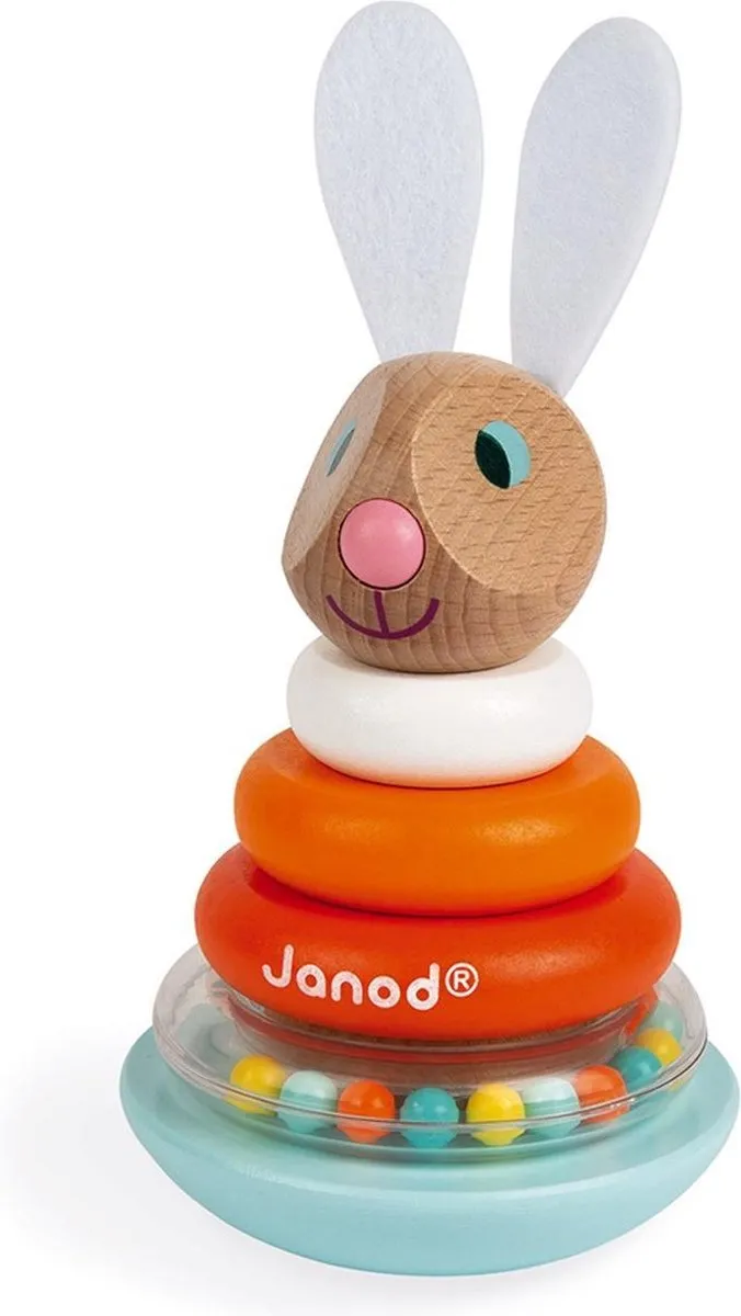 Janod Lapin Stapeltuimelaar - 5 Stukken - Multikleur - afbeelding 6 van 6