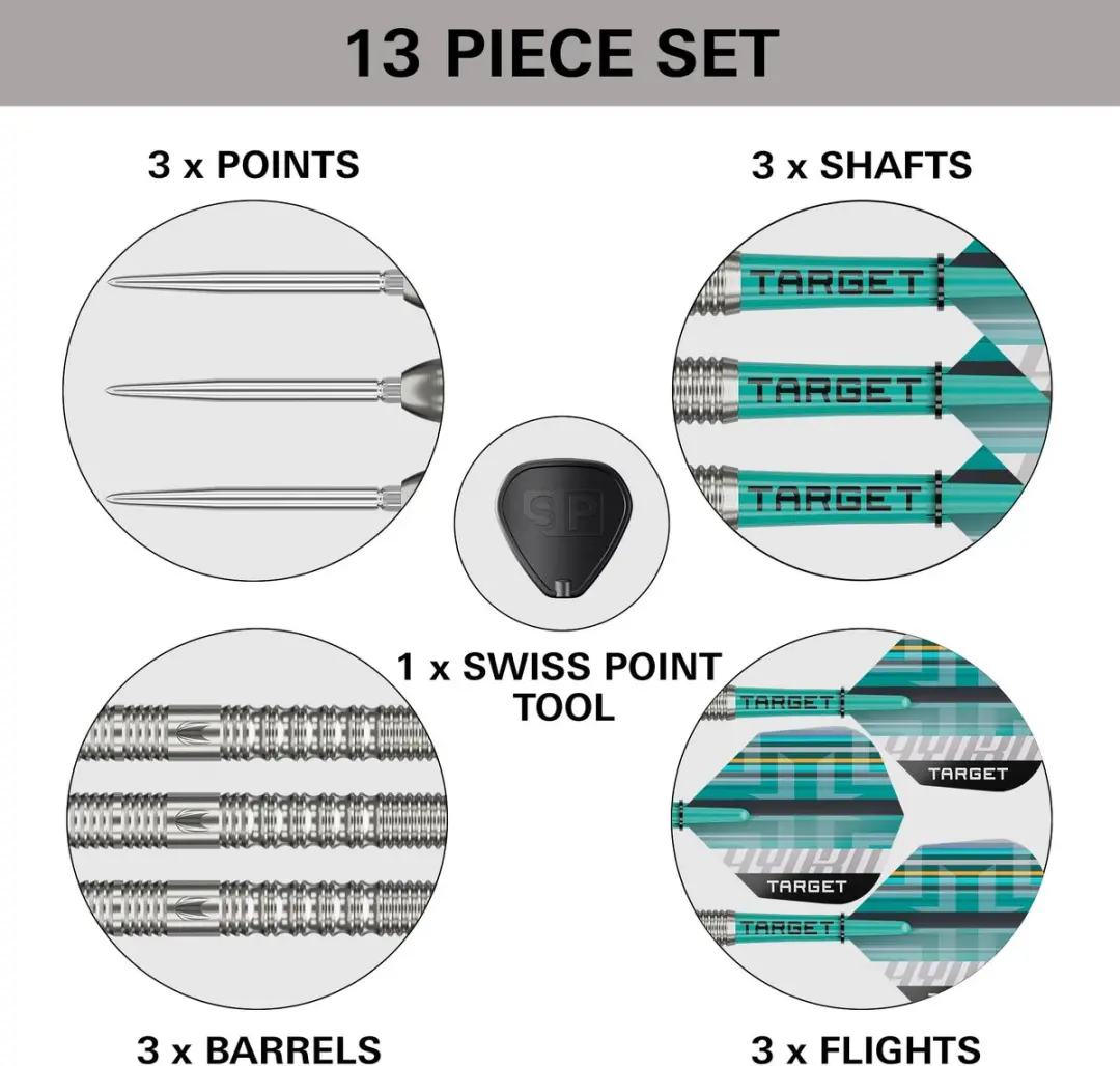 Target Darts Hydro Steel Tip Dartset 24G Barrel 01 - 90% Tungsten