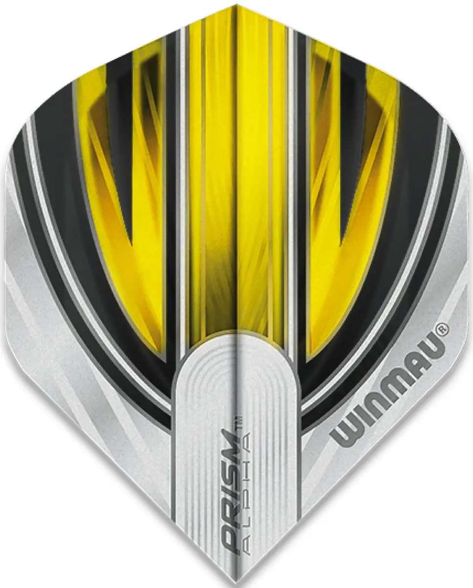 Winmau Prism Alpha Extra Thick Dartvleugels - Geel/Wit