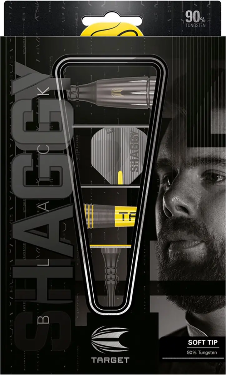 Target Scott Williams Black 90% Darts - 3 Stuks - Zwart/Geel
