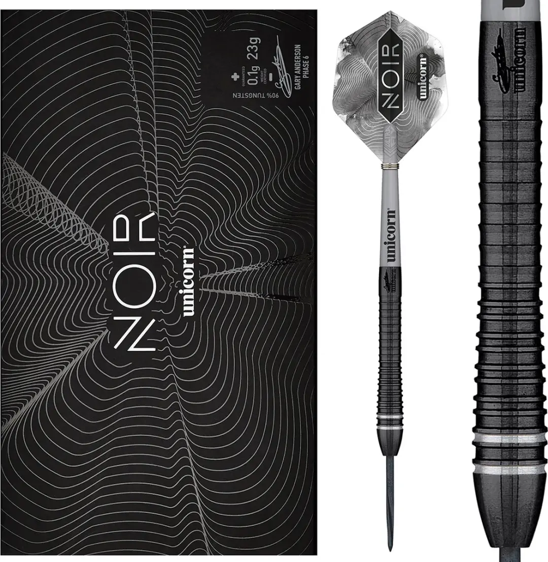 Unicorn Gary Anderson Noir Phase 6 Darts - 3 Stuks