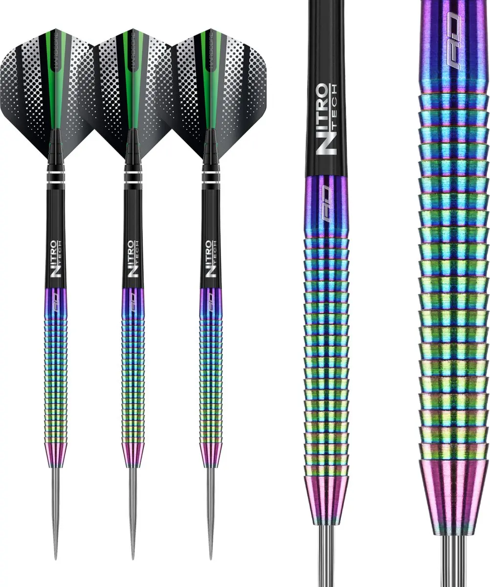 Red Dragon Razor Edge Spectron Dartpijlen - 3 Stuks - Regenboog