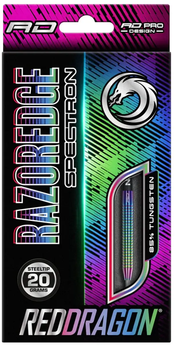 Red Dragon Razor Edge Spectron Dartpijlen - 3 Stuks - Regenboog