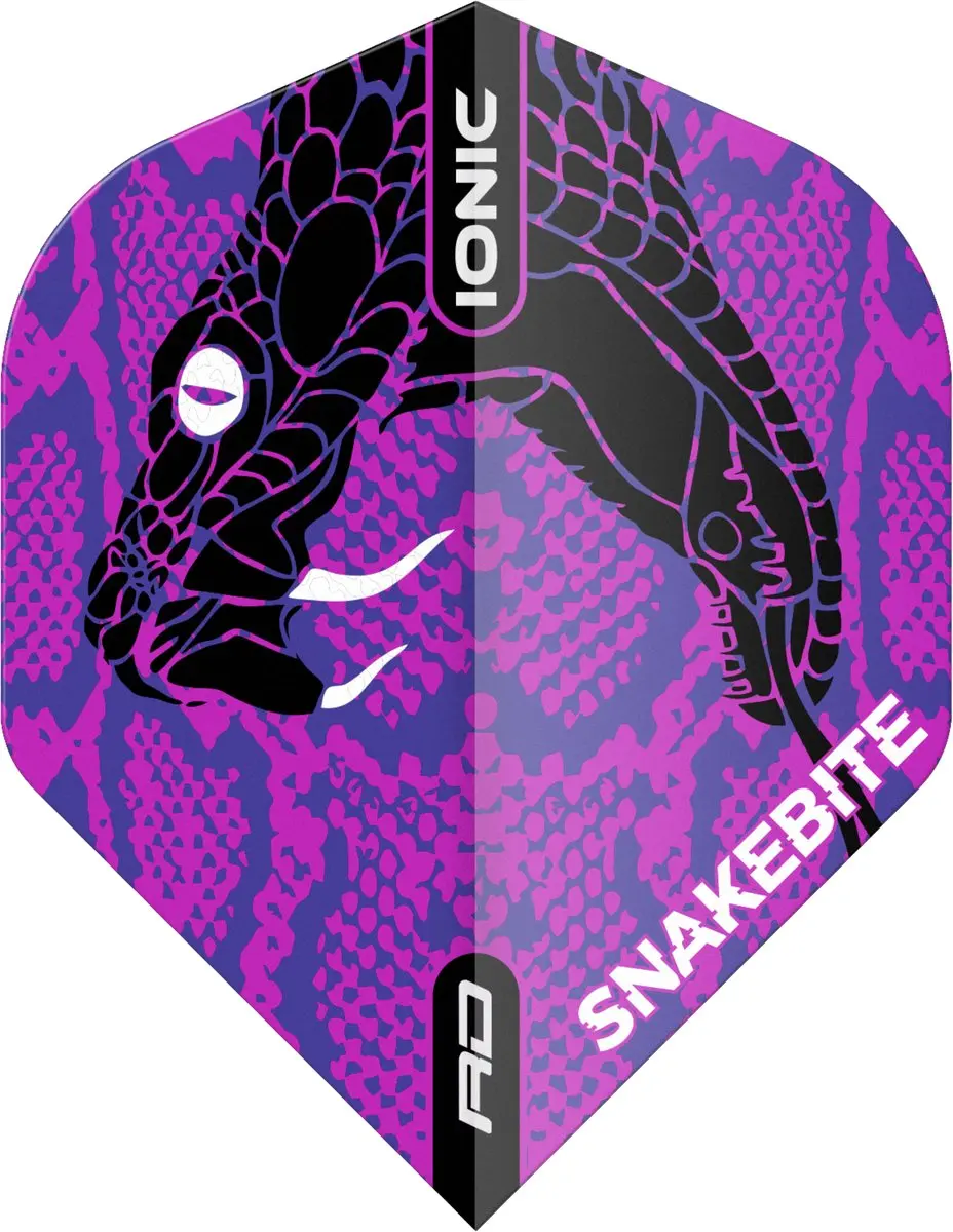 Red Dragon Peter Wright Hardcore Ionic Snakebite Dart Flights - Paars TF6570