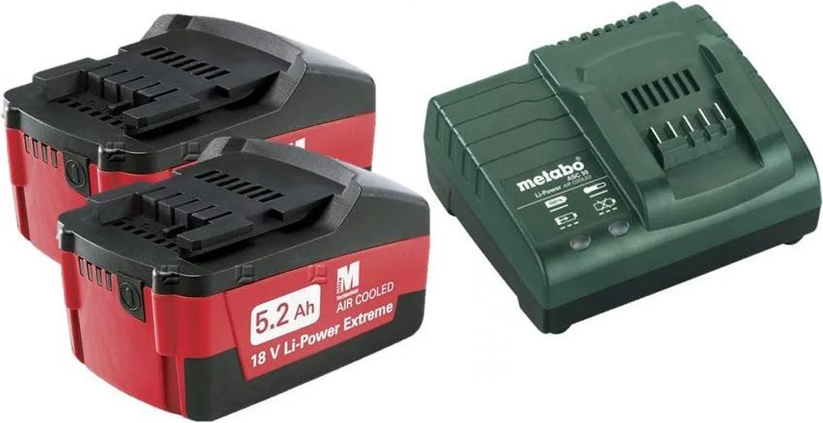 Metabo 685051000 Accu Starterset 18V - 2x 5,2Ah + Lader
