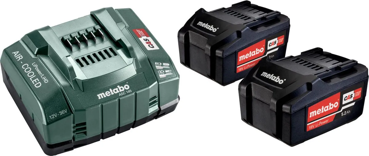 Metabo 685051000 Accu Starterset 18V - 2x 5,2Ah + Lader
