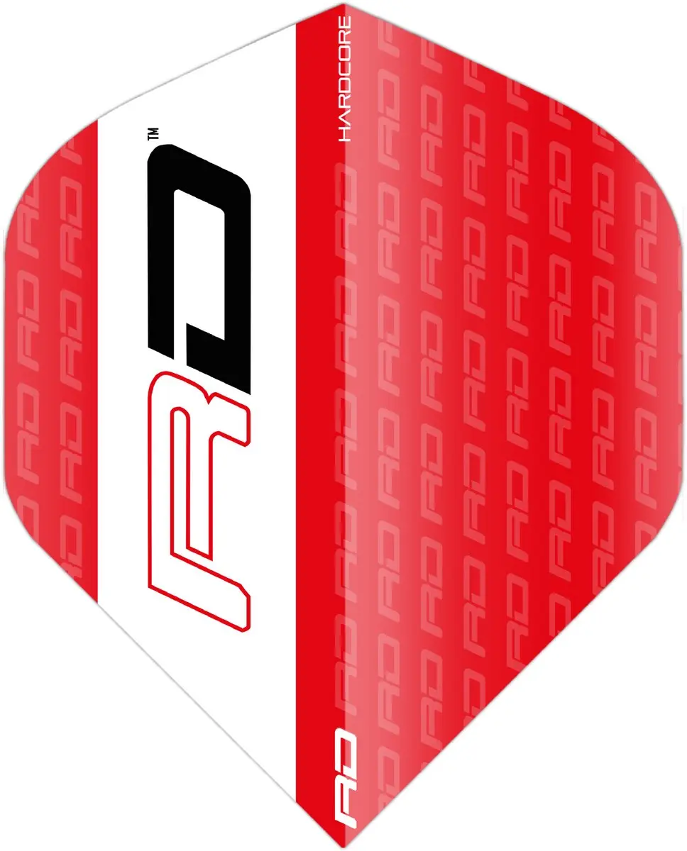 Red Dragon Hardcore XT TF6430 Dart Flights - 3 Stuks - Rood/Wit