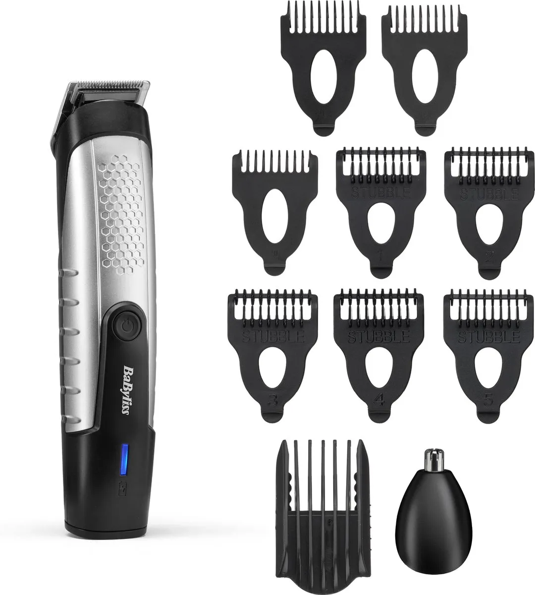 BaByliss Lithium Power T812E Baardtrimmer - 14 standen - Grijs/Zwart