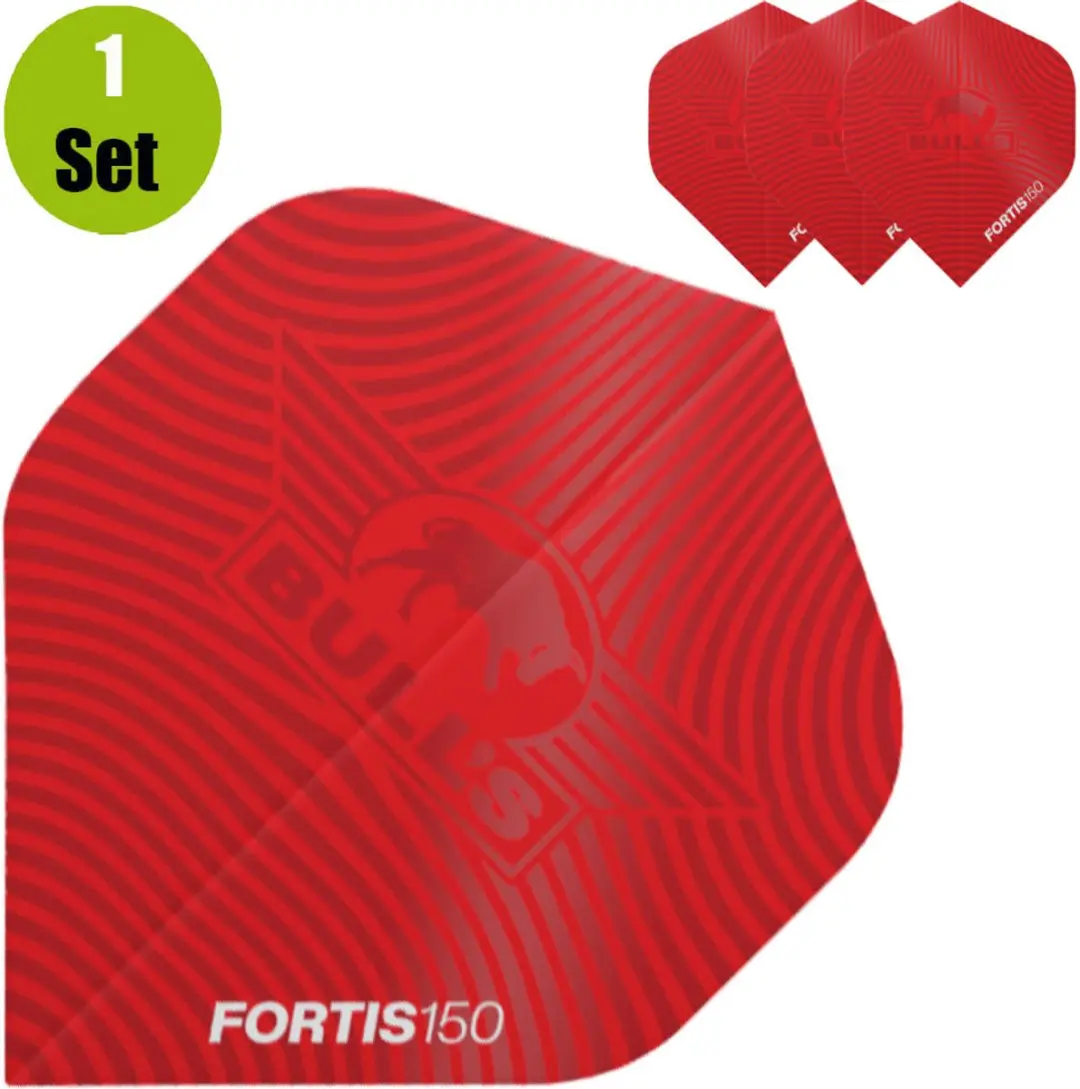 Bull's Fortis 150 Std. Dart Flights - Rood - 3 Stuks