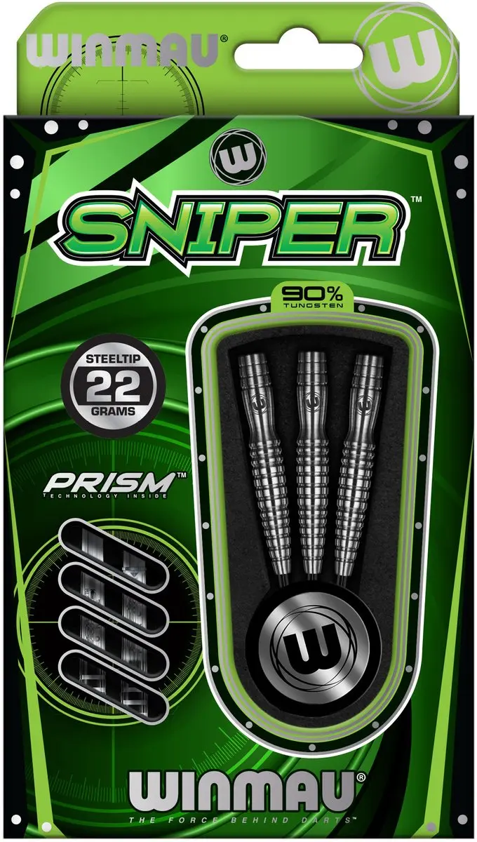 Winmau Sniper V2 Dartpijlen 3 Stuks - Zilver