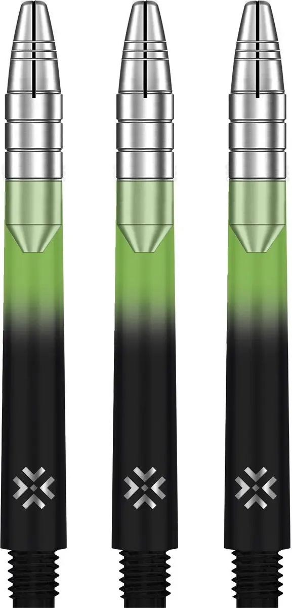 Bullet Shaft Alu HD 41mm - 3 Stuks - Groen/Zwart