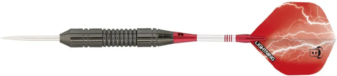 Bull's Aero Steel Dartpijlen 22g - Zilver/rood - 3 Stuks
