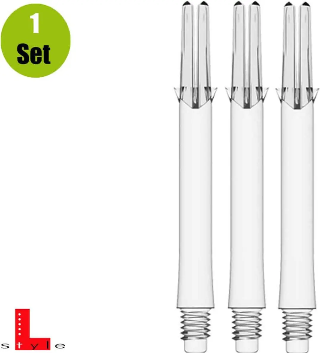 L-Style L-Shaft Locked Straight Transparant - 3 Stuks