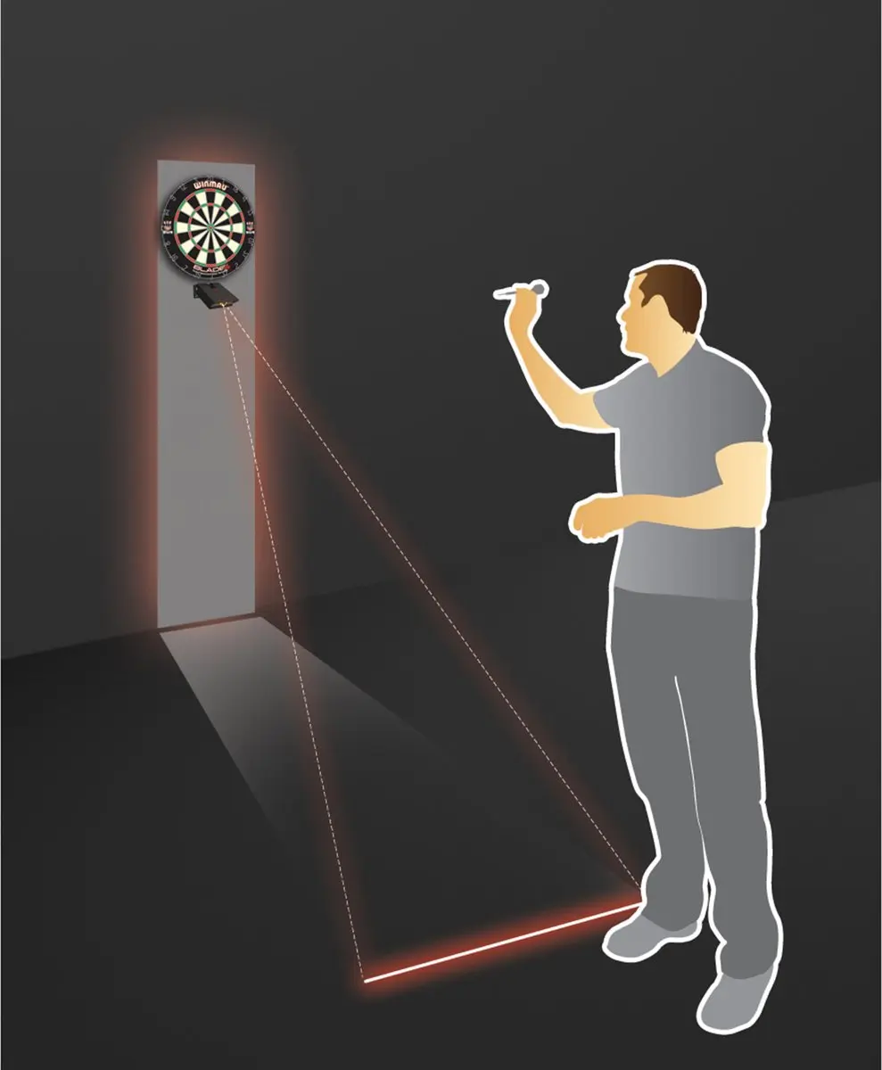 Winmau Laser Oche - Zwart