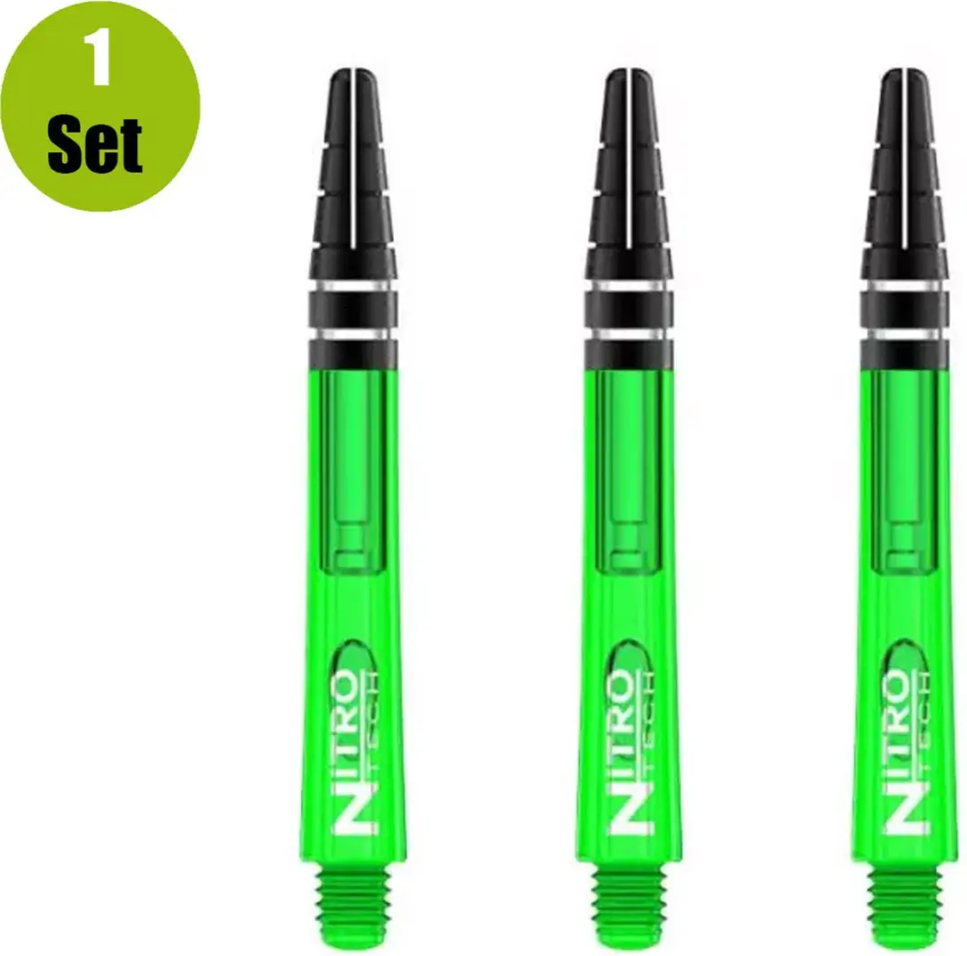 Red Dragon Nitrotech Green Dart Shafts TC445 - 3 Stuks
