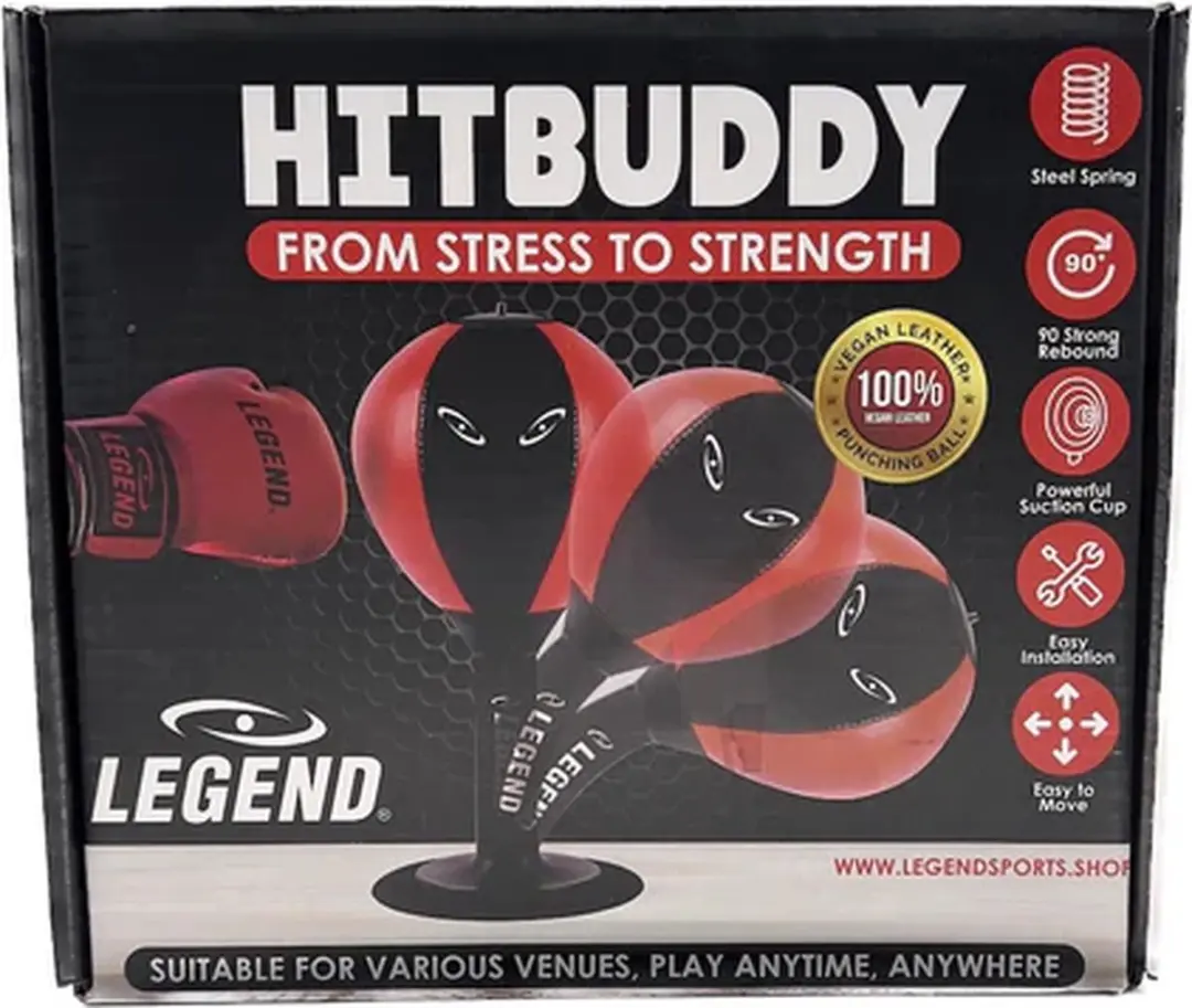 Legend HitBuddy Draagbare Boksbal Set - Zwart