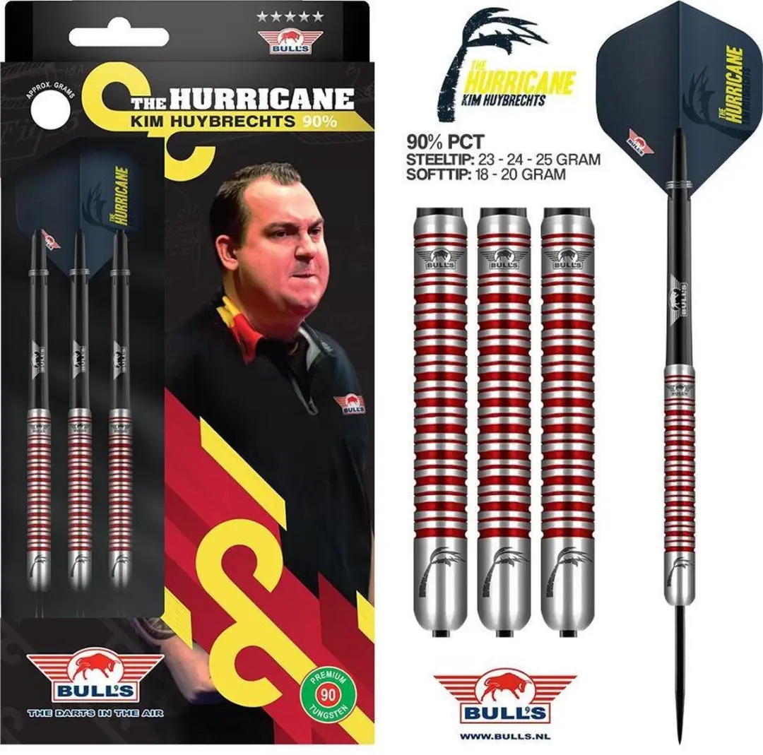 Bull's Kim Huybrechts The Hurricane Dartpijlen 24g - 3 Stuks