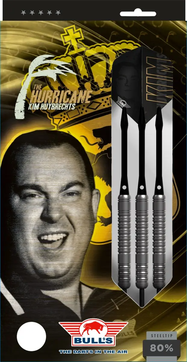 Bull's Kim Huybrechts 80% Dartpijlen 23g - 3 Stuks - Zilver