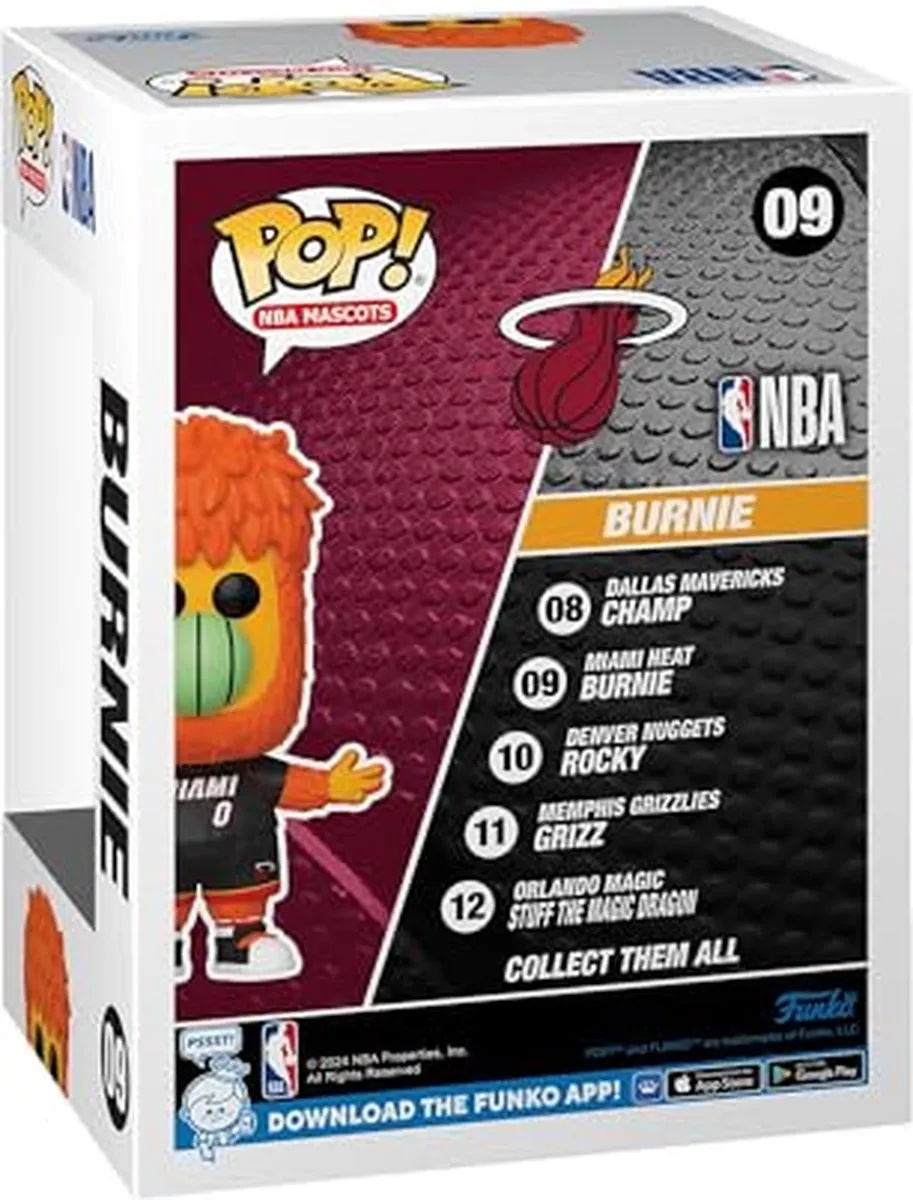Funko POP! NBA Mascot Burnie Miami - 9cm - Meerkleurig - afbeelding 2 van 3