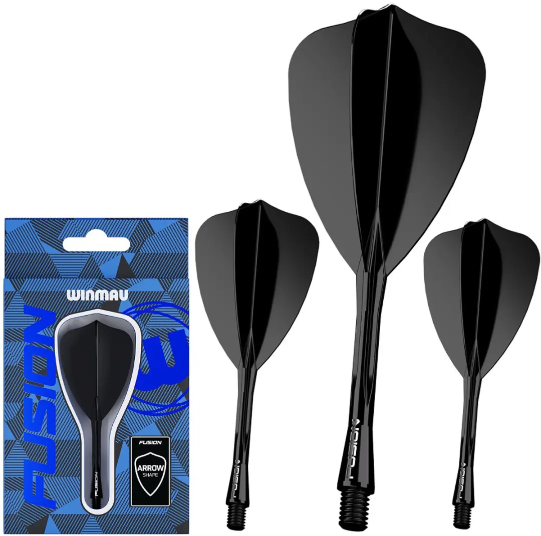Winmau Fusion Arrow Dart Flights - 3 Stuks - Zwart