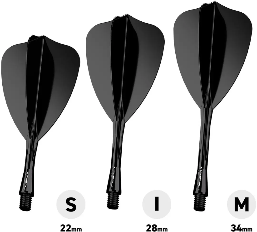 Winmau Fusion Arrow Dart Flights - 3 Stuks - Zwart