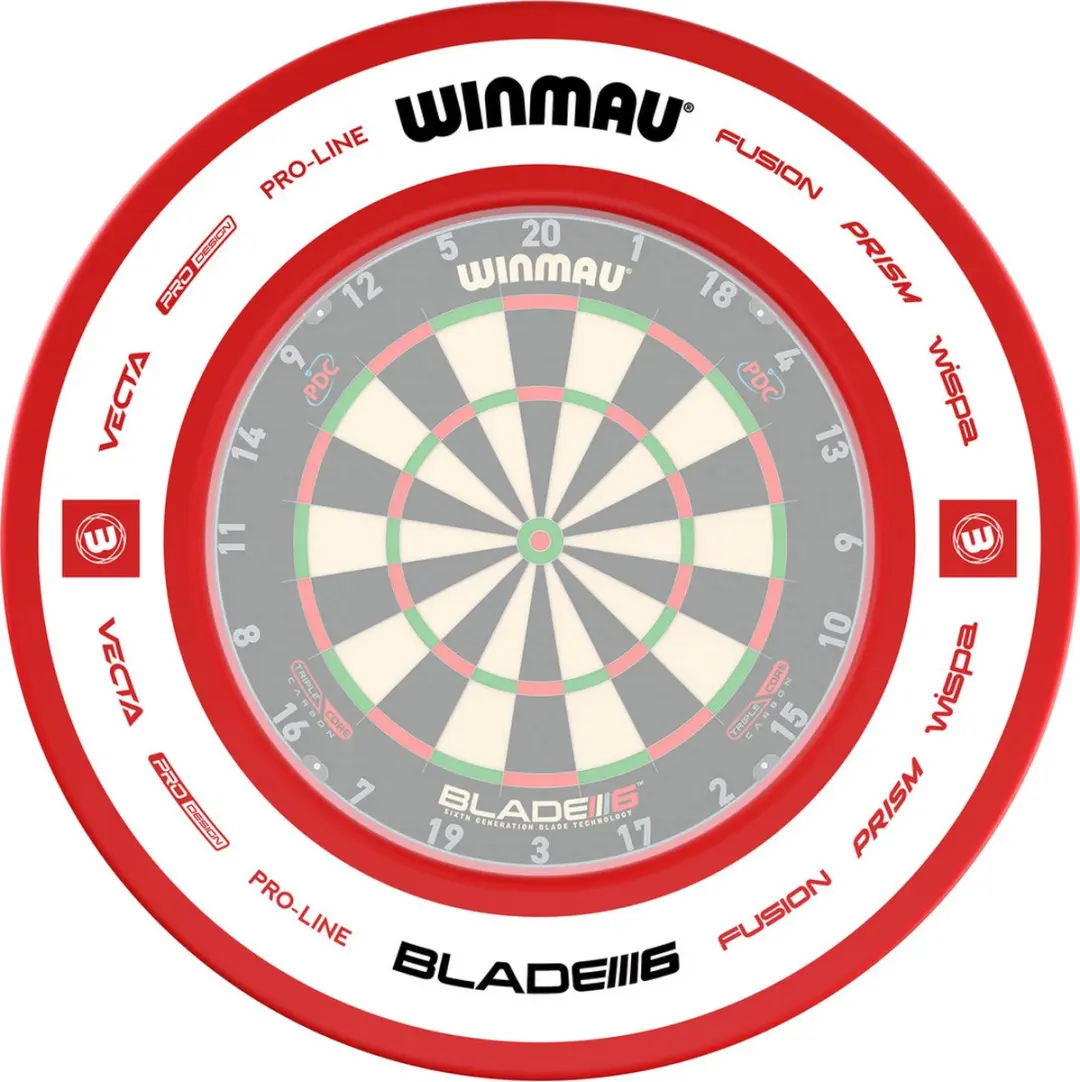 Winmau Pro Line Blade 6 2.0 Dartbord - Rood/Wit