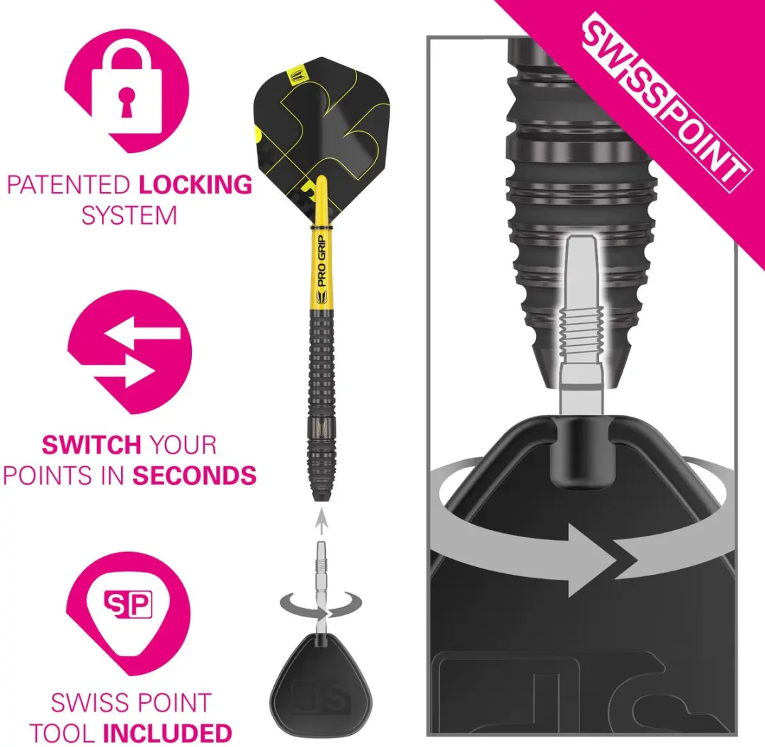 Target Darts Bolide Void Steel Tip 03 - 22g - 90% Tungsten - 3 Stuks