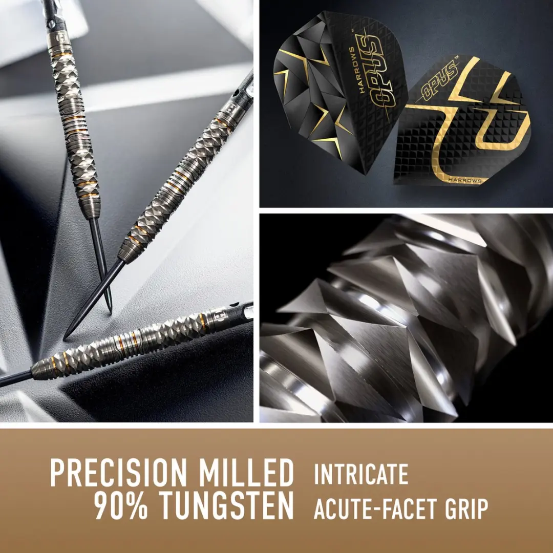 Harrows Opus 90% Tungsten 22gr - 3 Stuks - Zwart