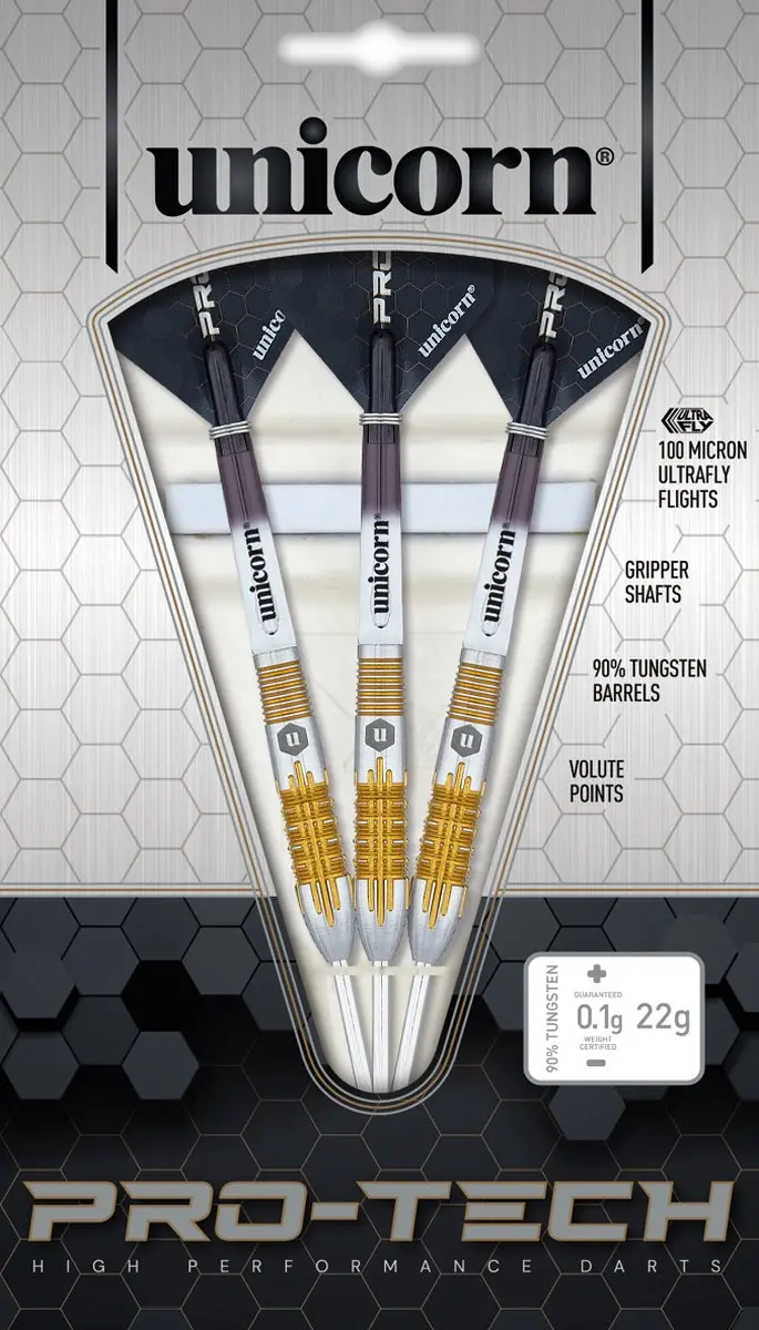 Unicorn Pro-Tech 1 90% Dartpijlen - Goud