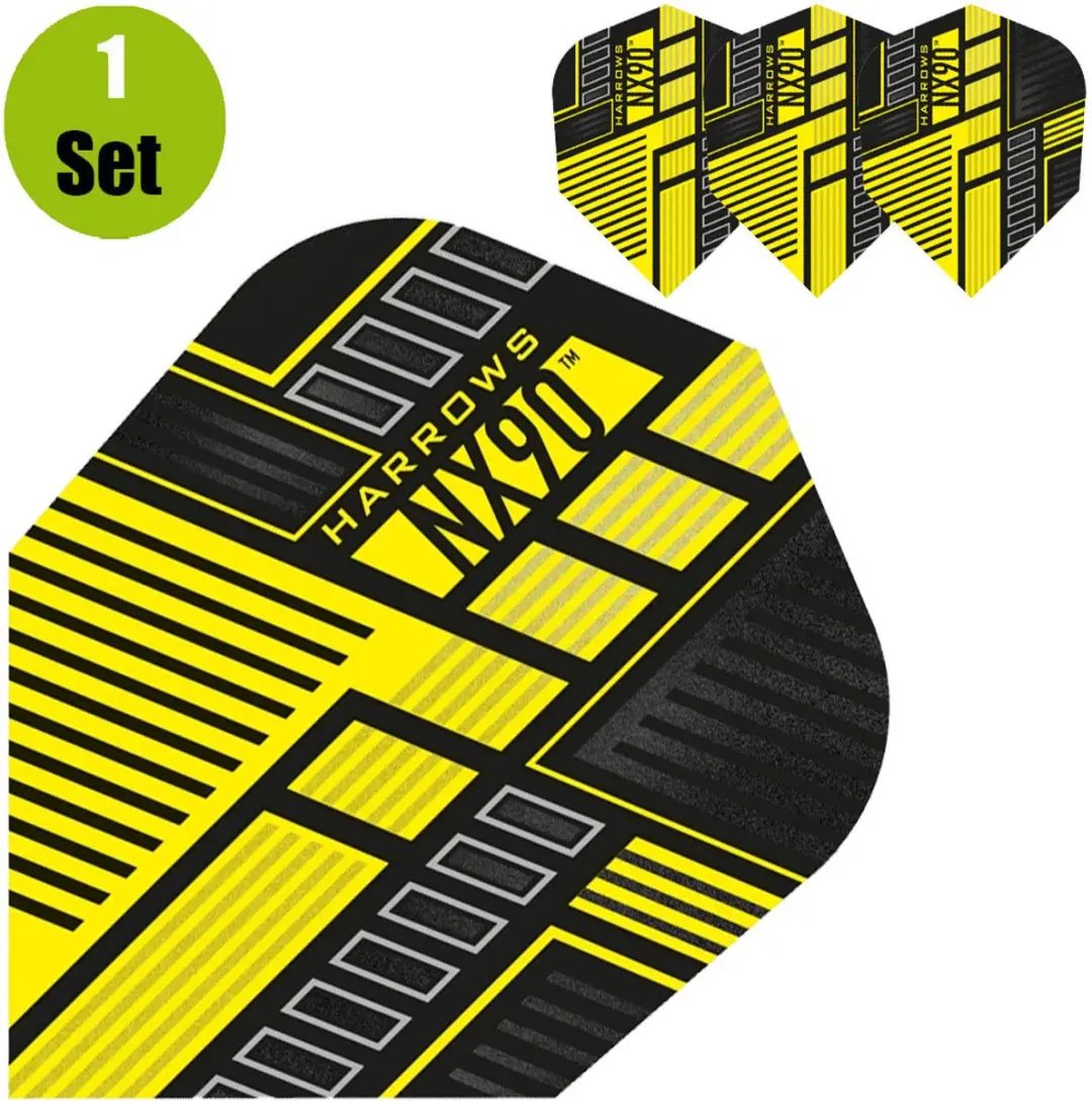 Harrows NX90 HF9100 Dart Flights - Geel - 3 Stuks