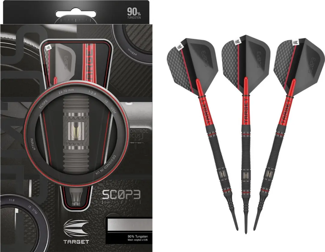 Target Darts Scope Soft Tip 21G - 90% Tungsten - 3 Stuks - afbeelding 6 van 6