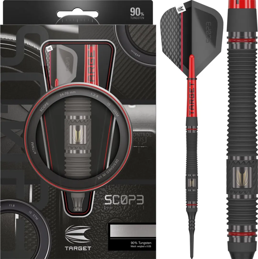 Target Darts Scope Soft Tip 21G - 90% Tungsten - 3 Stuks