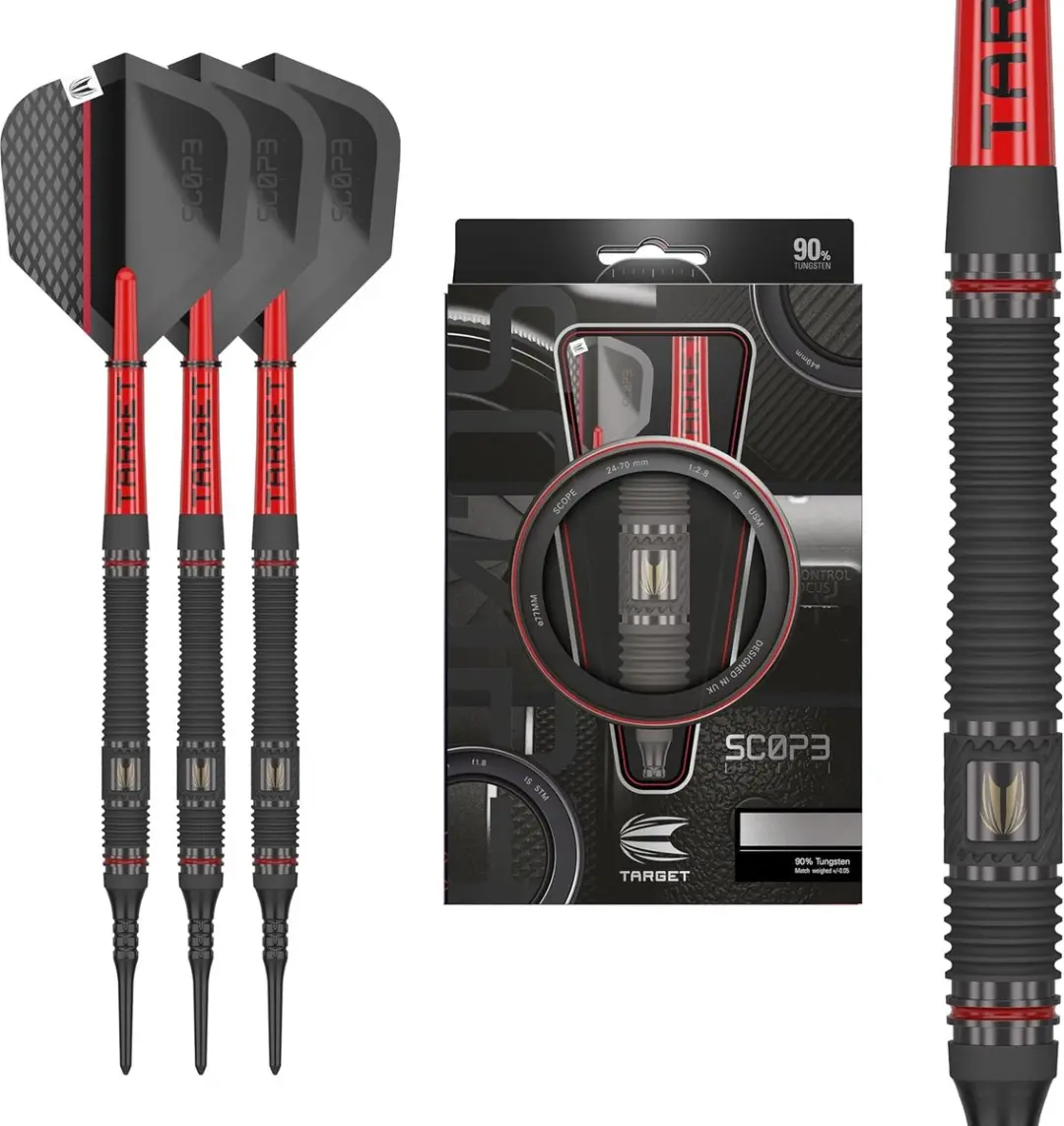 Target Darts Scope Soft Tip 21G - 90% Tungsten - 3 Stuks