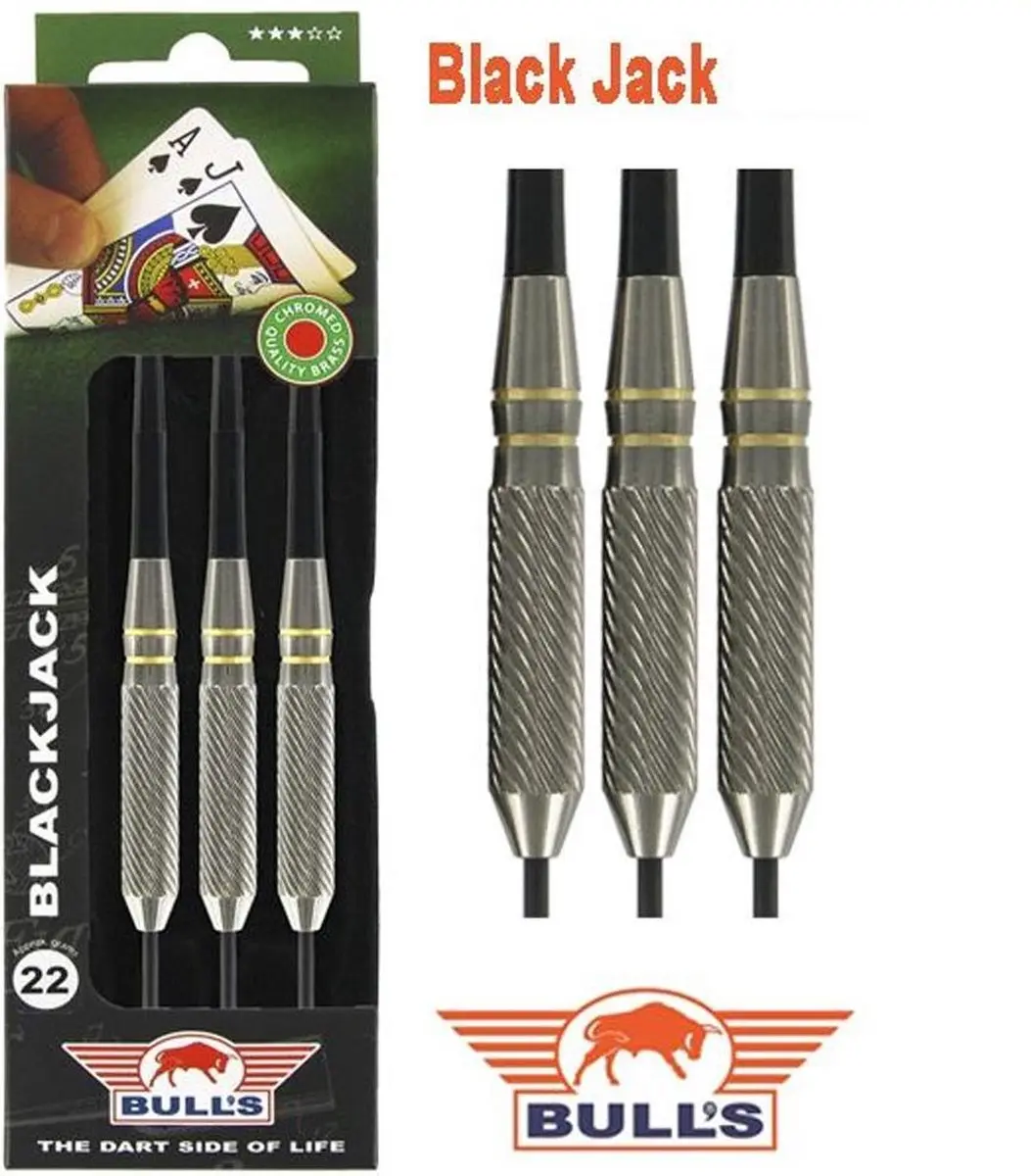 Bull's Black Jack Brass Gold Dartpijlen - 3 Stuks - afbeelding 6 van 6
