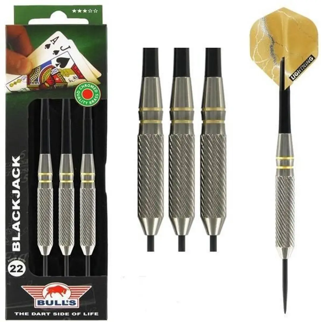 Bull's Black Jack Brass Gold Dartpijlen - 3 Stuks