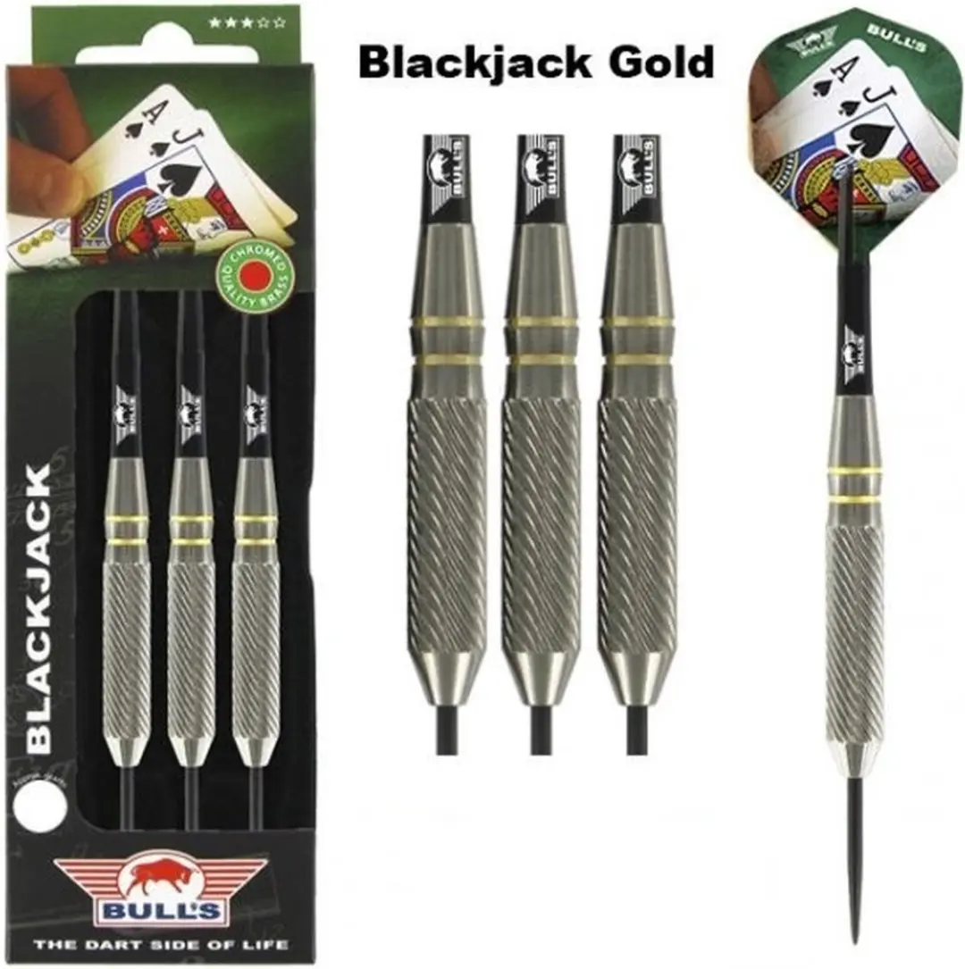 Bull's Black Jack Brass Gold Dartpijlen - 3 Stuks