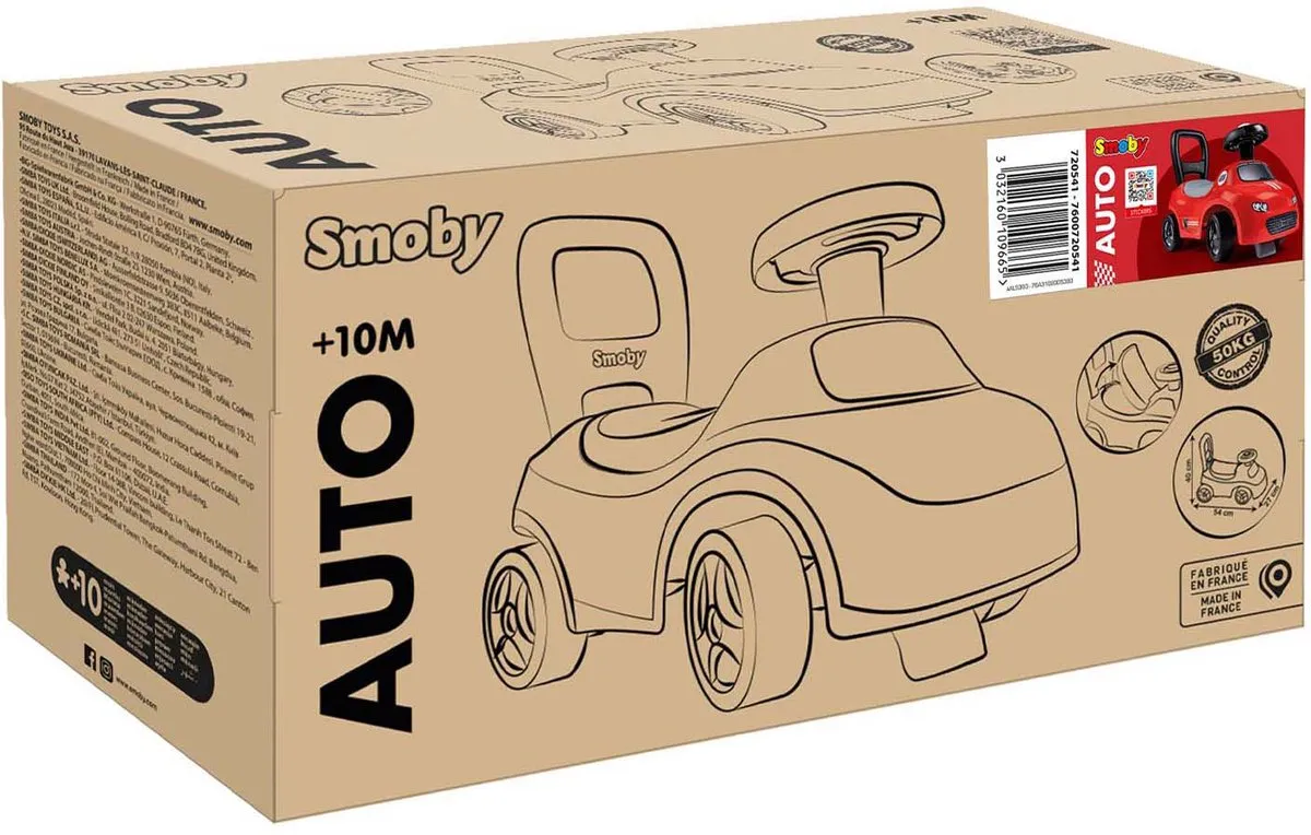 Smoby 2-in-1 Kinderdrager Auto Rood 1440891