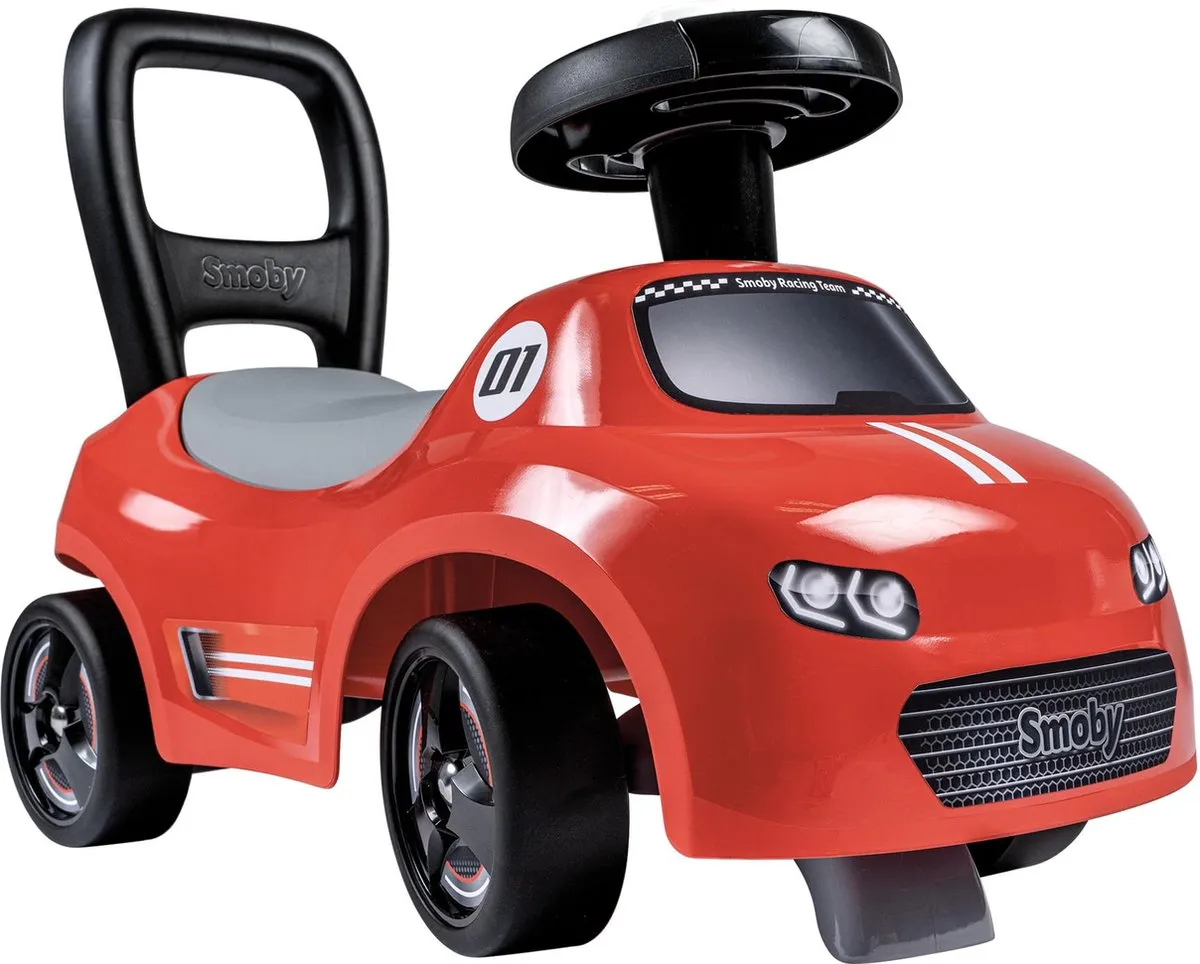 Smoby 2-in-1 Kinderdrager Auto Rood 1440891 - Doos onder zadel + claxon
