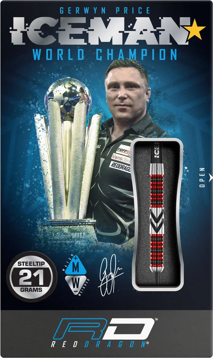 Red Dragon Gerwyn Price Firebird Dartpijlen - 3 Stuks - afbeelding 6 van 6