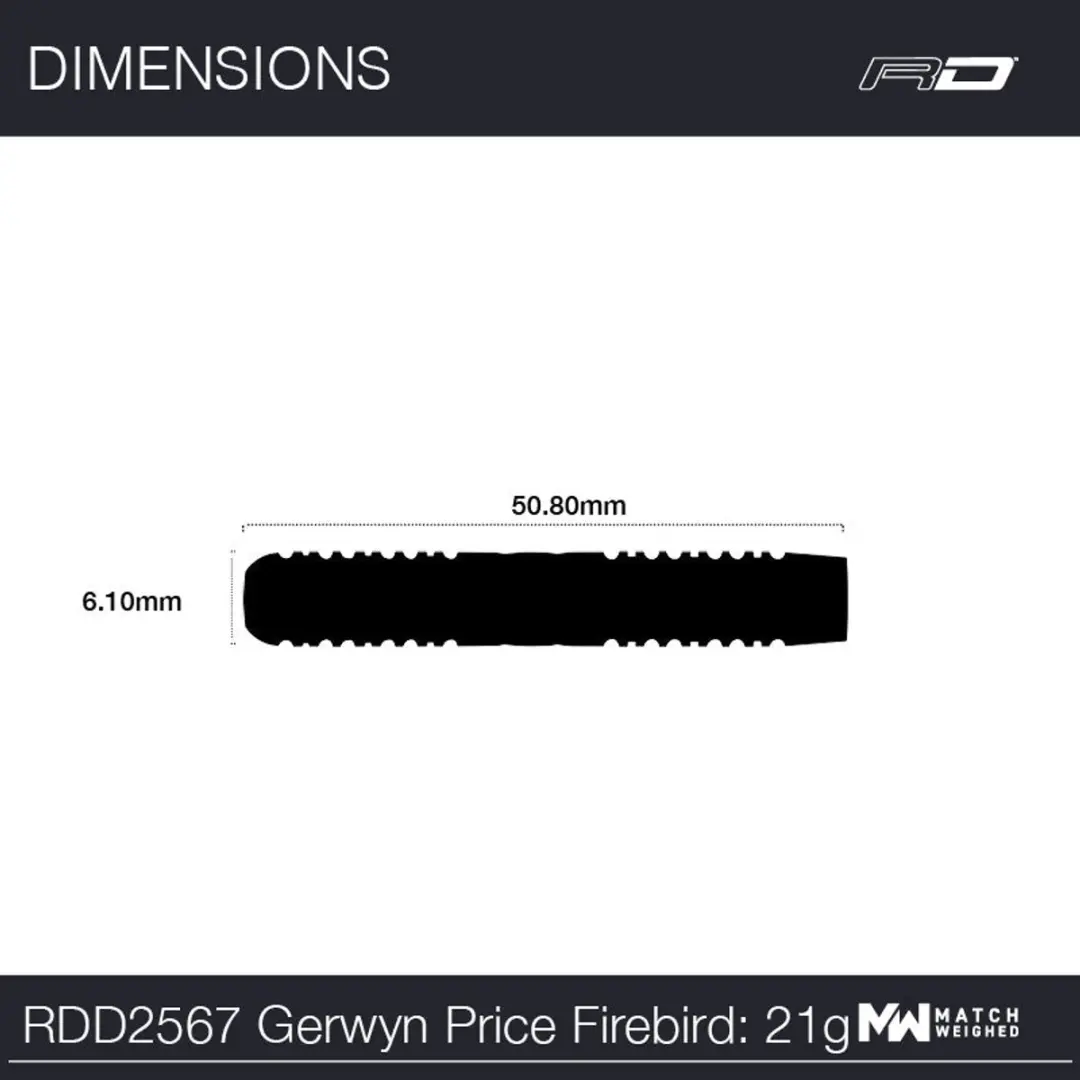 Red Dragon Gerwyn Price Firebird Dartpijlen - 3 Stuks
