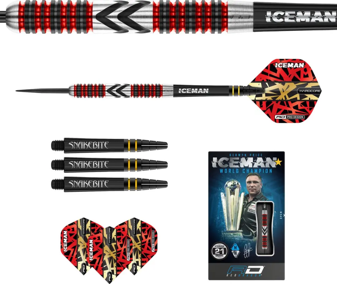 Red Dragon Gerwyn Price Firebird Dartpijlen - 3 Stuks