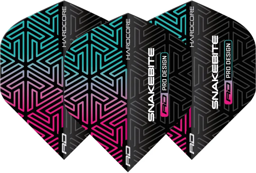 Red Dragon Peter Wright Hardcore Snakebite Dart Flights - TF6822 - 3 Stuks