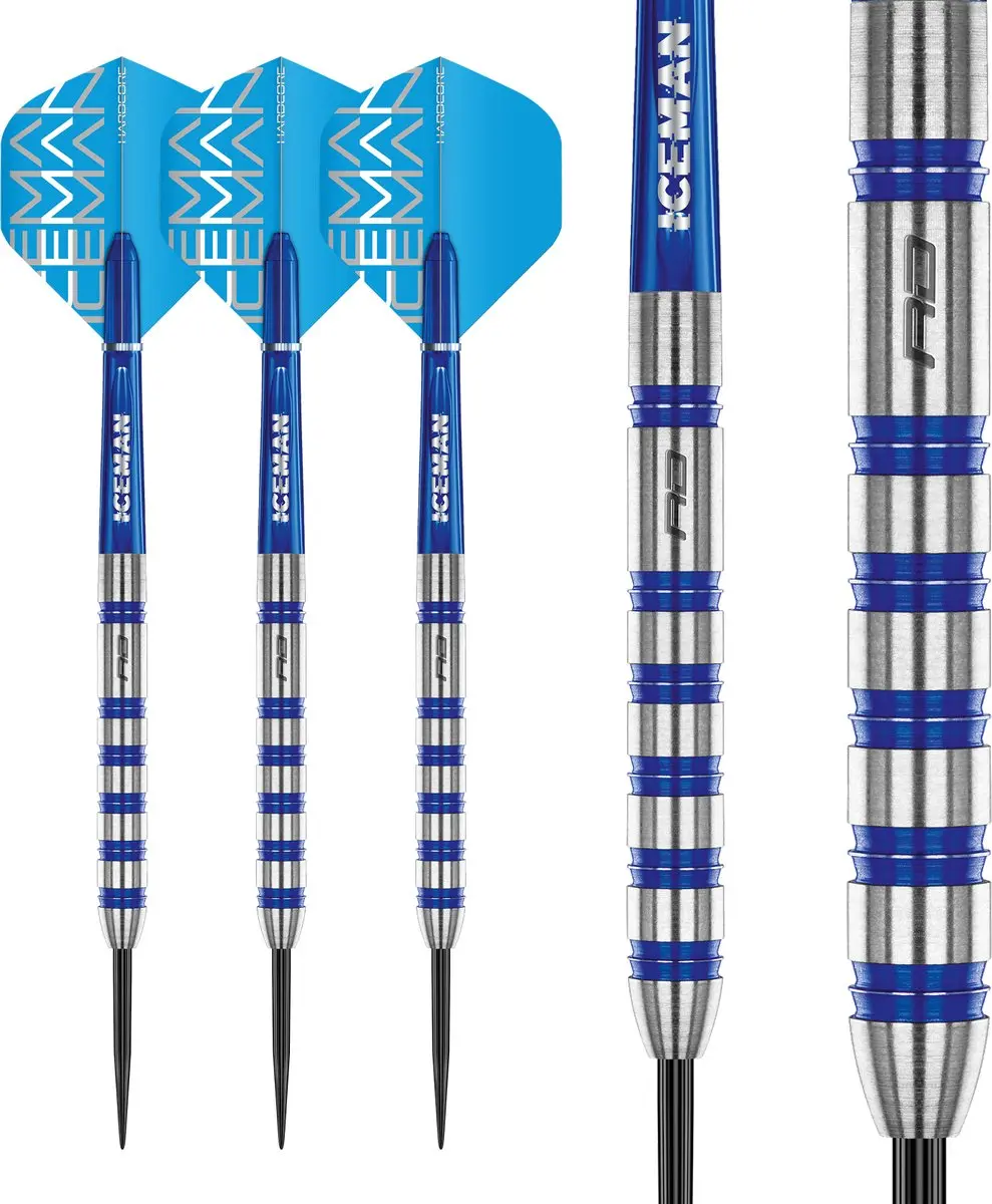 Red Dragon Gerwyn Price Iceman Challenger 80% Dartpijlen - 3 Stuks - ZilverBlauw