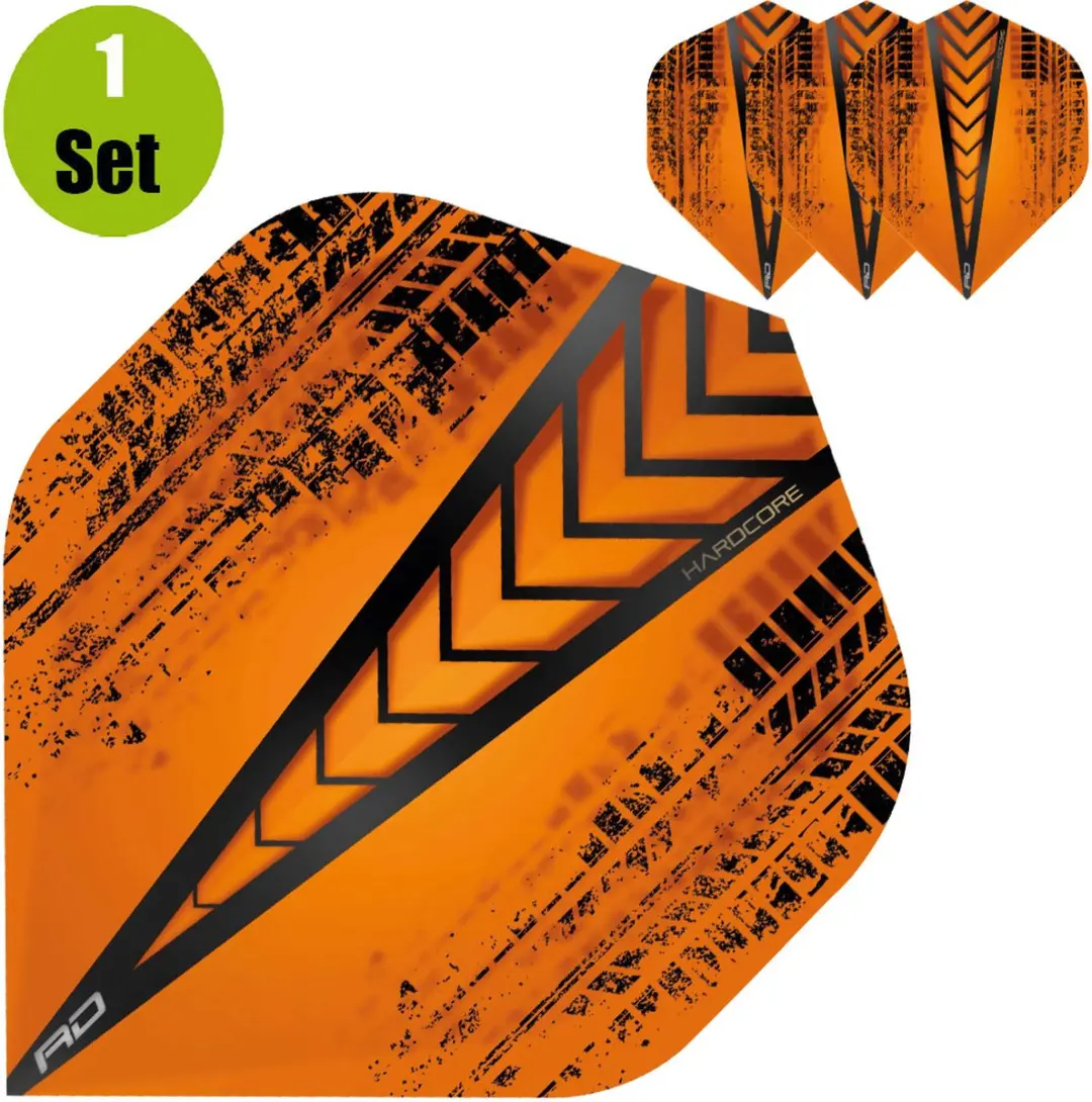 Red Dragon Hardcore Radical Orange TF6333 Dart Flights - 3 Stuks