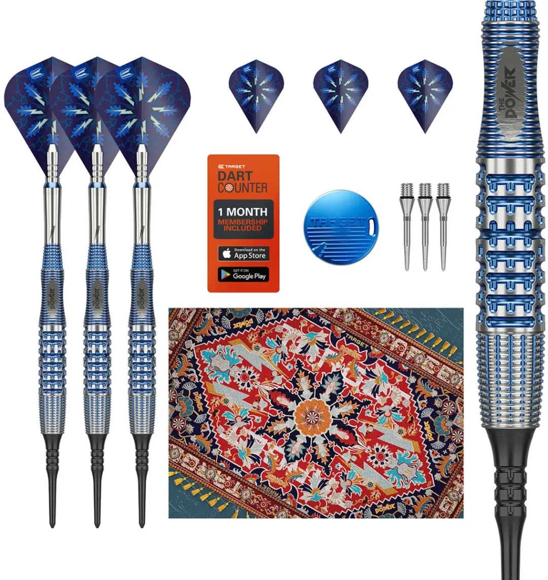 Target Phil Taylor Power Gx2 Soft Tip Darts 3 Stuks - Zilver/Blauw