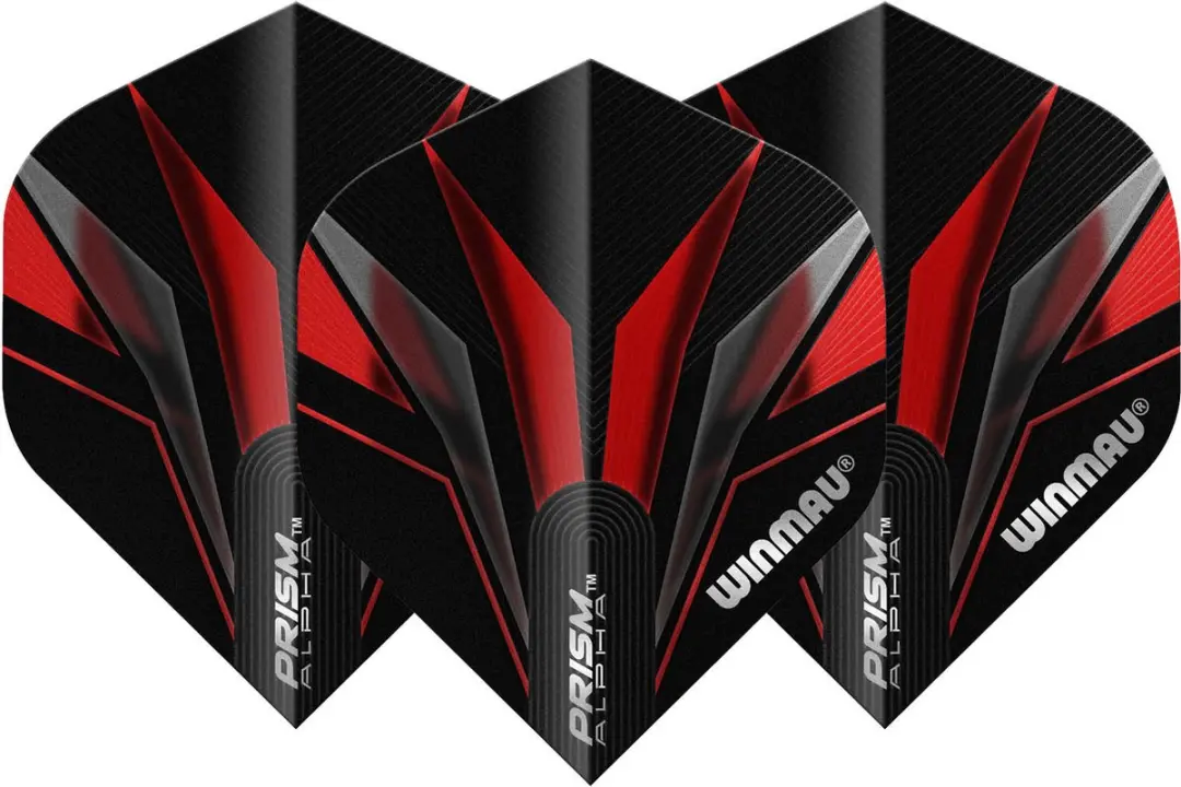 Winmau Prism Alpha Dart Flights - 3 Stuks - Rood/Zwart