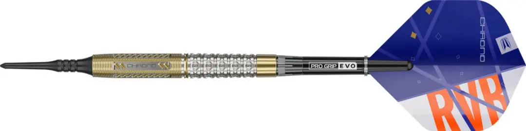 Target Raymond van Barneveld Chrono 95% Soft Tip Darts - 3 Stuks - Goud/Zilver