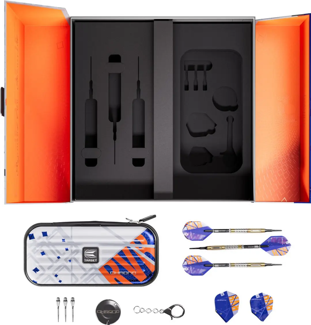 Target Raymond van Barneveld Chrono 95% Soft Tip Darts - 3 Stuks - Goud/Zilver