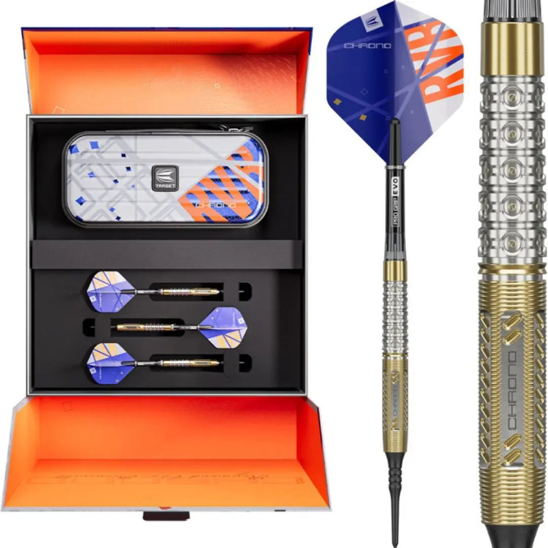 Target Raymond van Barneveld Chrono 95% Soft Tip Darts - 3 Stuks - Goud/Zilver - afbeelding 6 van 6